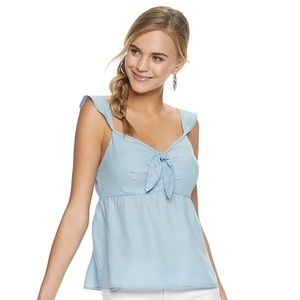 Candie's Flounce Babydoll Top